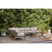 Andorra 61" Weathered Grey Wood Outdoor Coffee Table with Drink Bin