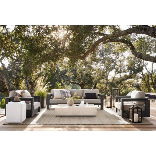 Puebla 16" Off-White Square Concrete Indoor/Outdoor Side Table