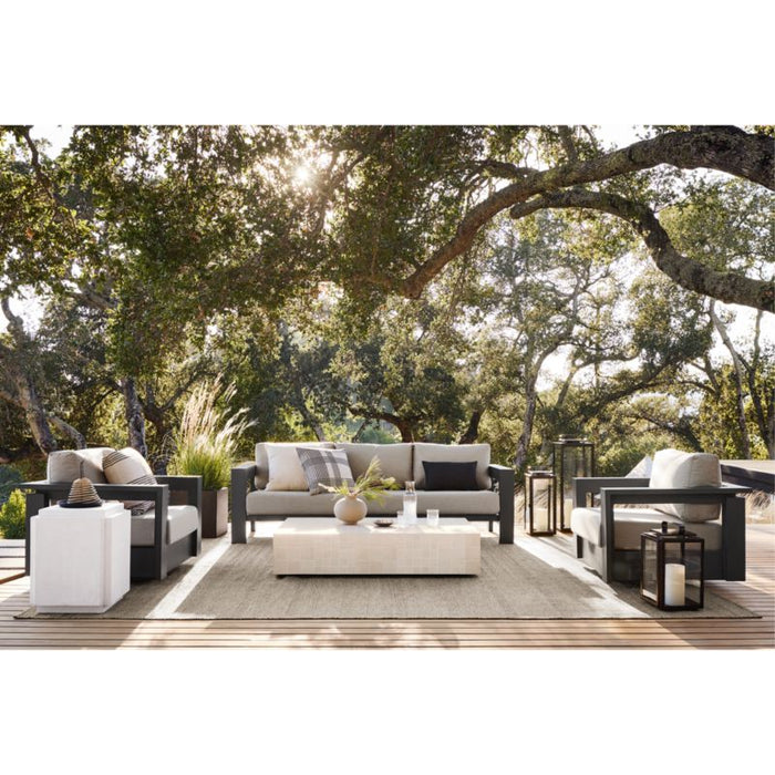 Puebla 16" Off-White Square Concrete Indoor/Outdoor Side Table