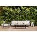 Andorra 61" Weathered Grey Wood Outdoor Coffee Table with Drink Bin