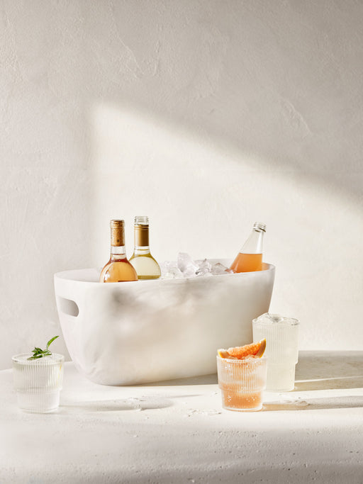 Atwell Acrylic Stackable Ribbed Highball Glass