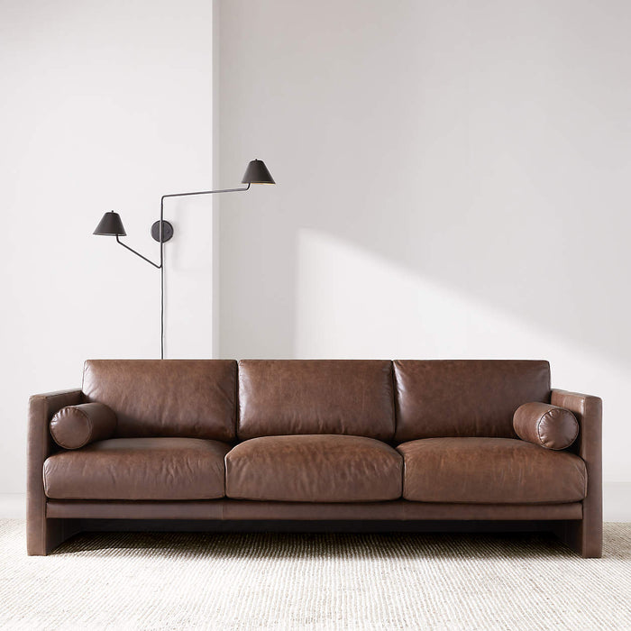 Aviator 88" Leather Sofa