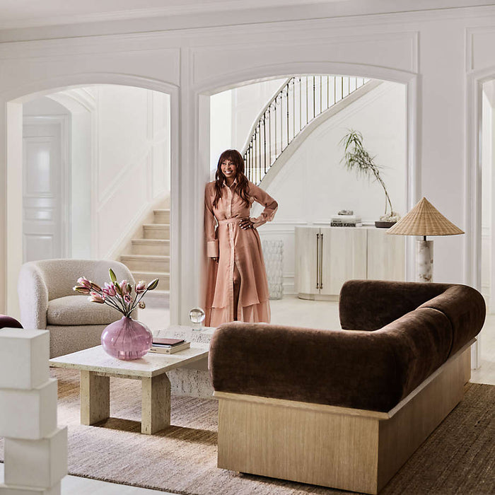 Coastline 72" Oak Wood Fluted Credenza by Brigette Romanek