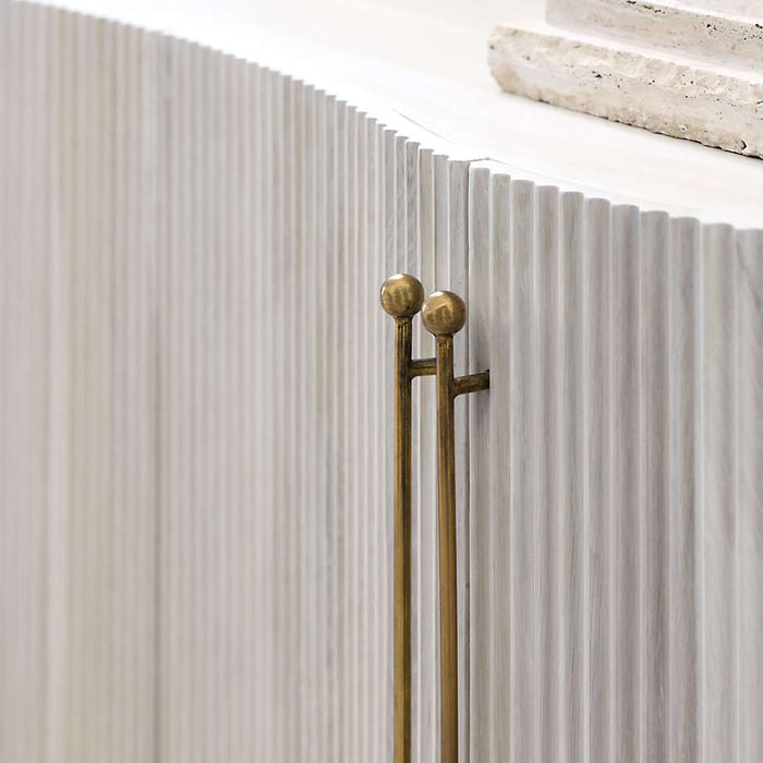 Coastline 72" Oak Wood Fluted Credenza by Brigette Romanek