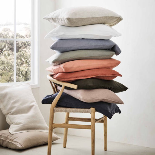 Favorite Washed Organic Cotton Sand Beige Eyelash Standard Bed Pillow Sham