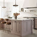Bess Leather and Metal Swivel Counter Stool by Brigette Romanek