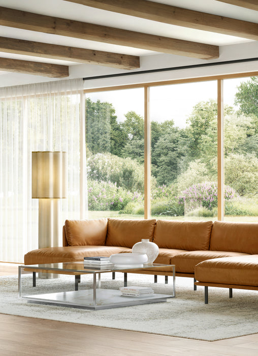 Wells 73" Leather Apartment Sofa