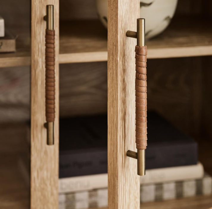 Clairemont 38" Natural Wood 3-Shelf Storage Bookcase