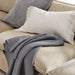 Casual Textured Fringe 70"x55" Smoke Blue Throw Blanket