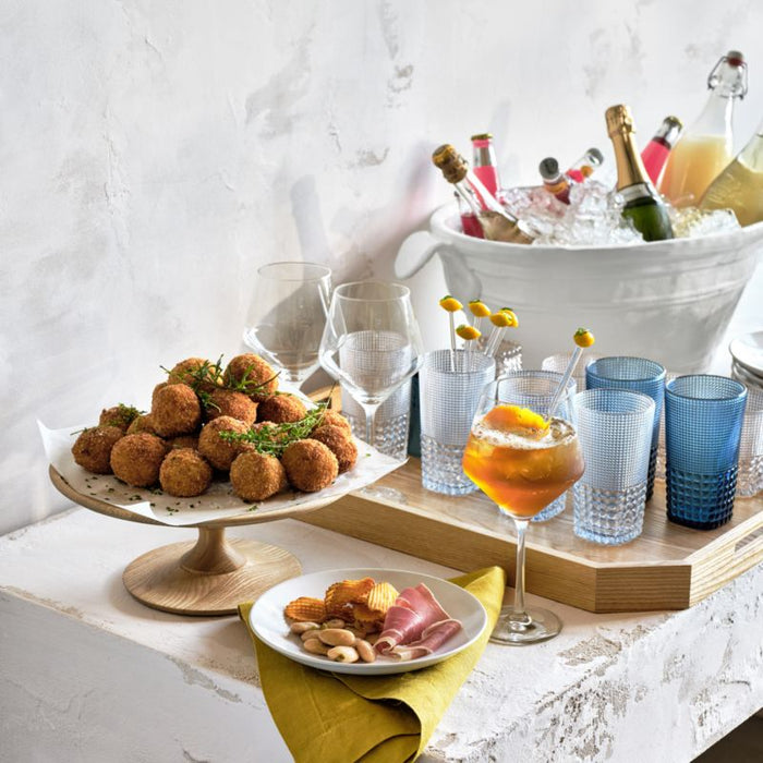 Rhodes 16-oz. Blue Textured Highball Glass