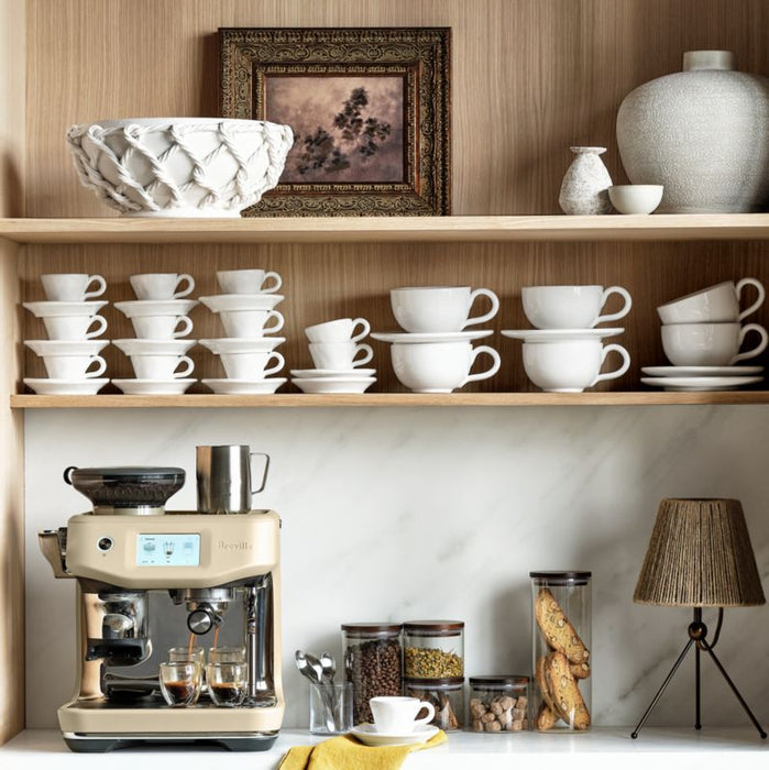 Sorrento 13.5-oz. White Cappuccino Cup and Saucer