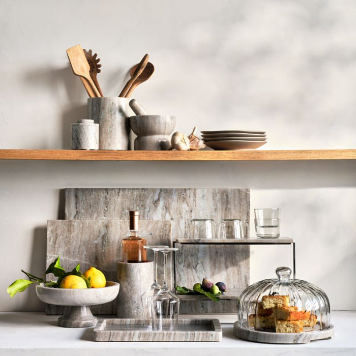 Tuscan Kitchen Marble 2-Tier Server
