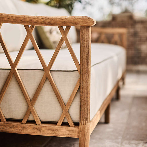 The Hartford 90" Wood Outdoor Sofa by Jake Arnold