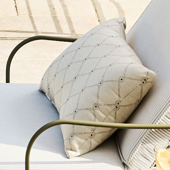 Sunbrella ® Sweeney 22"x15" White Nectar Outdoor Throw Pillow by Jake Arnold