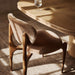 Via Olive Green Velvet Walnut Wood Dining Chair