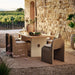 Ipanema 86" Outdoor Dining Table with Wicker Dining Chairs
