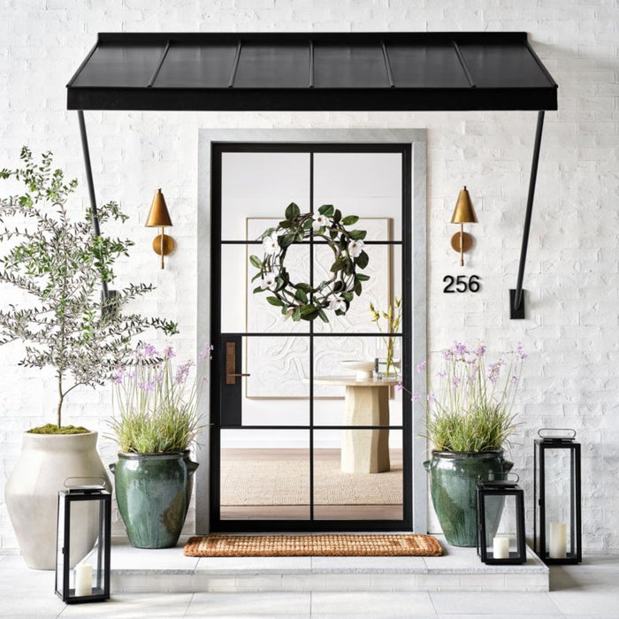 Walker Black Metal Outdoor Lantern 30.25"