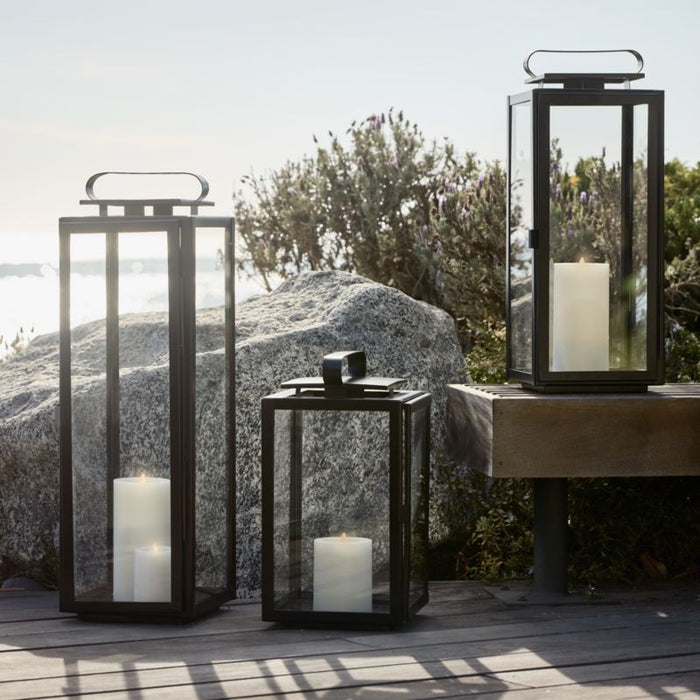 Walker Black Metal Outdoor Lantern 24"