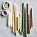 Dipped Oat Off-White Taper Candles 18", Set of 2