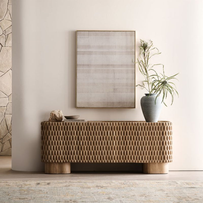 Esselen 78" White Oak Storage Media Console