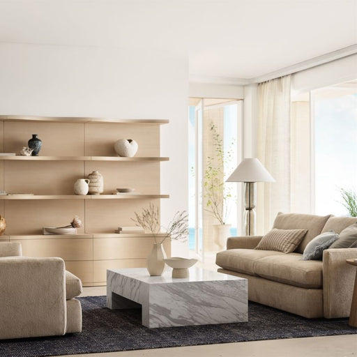 Coast 80" Whitewashed Oak Open Storage Bookcase