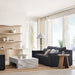 Coast 80" Whitewashed Oak Open Storage Bookcase