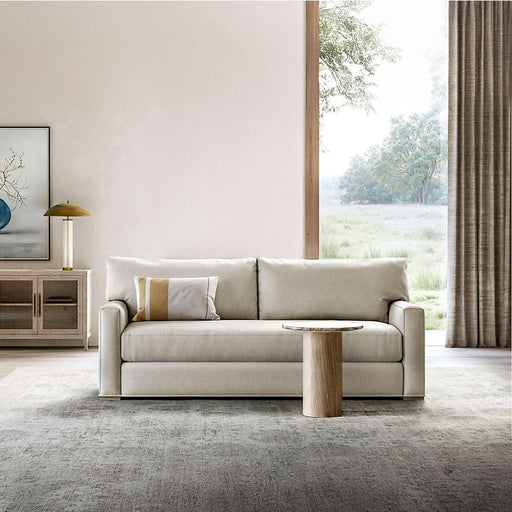 Homage Marble and White Oak 20" Side Table