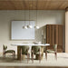 Via Olive Green Velvet Walnut Wood Dining Chair