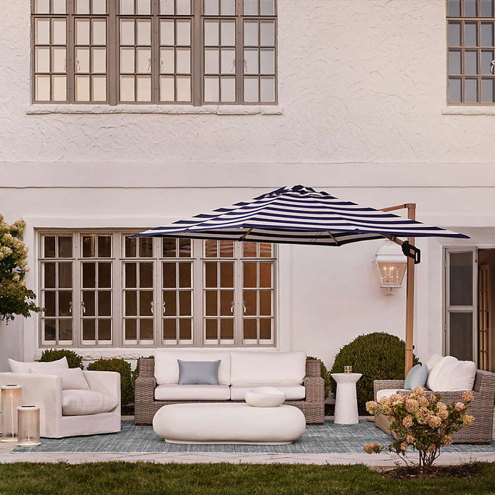 Abaco 83" Resin Wicker Outdoor Sofa with Canvas Natural Sunbrella ® Cushions