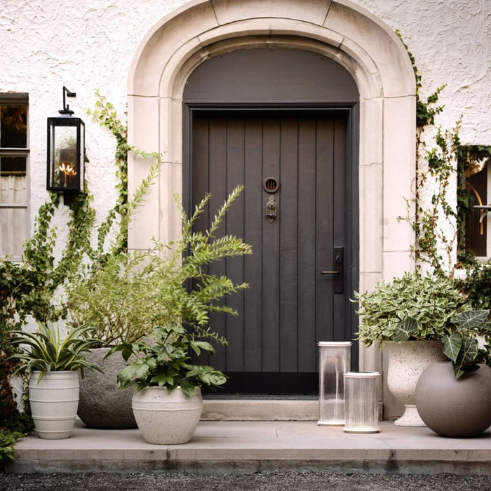 Kina 15.75" x 11.61" White Indoor/Outdoor Fiberstone Planter