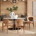 Via Toffee Brown Velvet Walnut Wood Dining Chair
