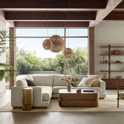 Milano Natural Walnut 48" Storage Coffee Table