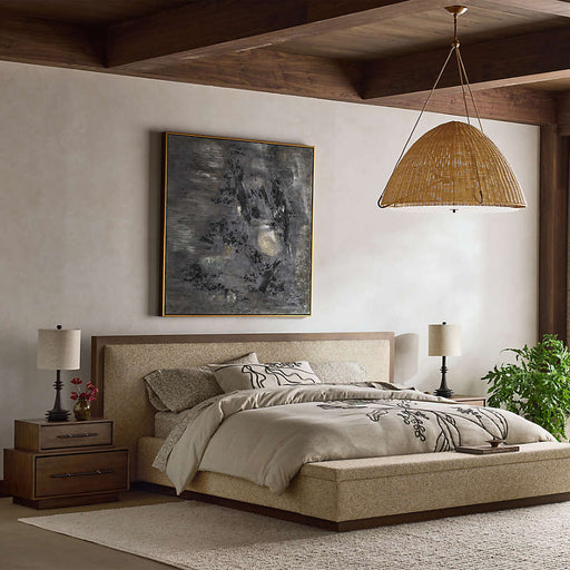 Larchmont Upholstered Queen Bed with Storage Bench