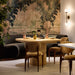 Via Toffee Brown Velvet Walnut Wood Dining Chair