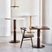 Chelsea 36" Carrara Marble and Walnut Round Bistro Dining Table