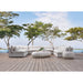 Pebble White Concrete 59" Oval Indoor/Outdoor Coffee Table by Leanne Ford