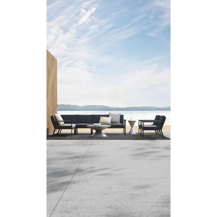 Posada Grey Concrete 36" Round Indoor/Outdoor Coffee Table