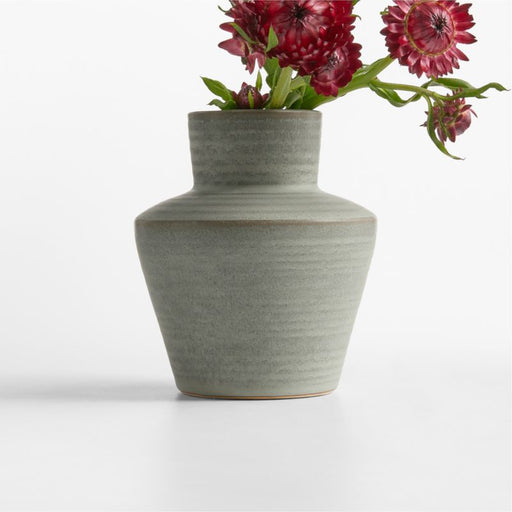 Cadeau Small Green Ceramic Vase 5.5"