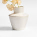 Cadeau Small White Stoneware Flower Vase 5.5"