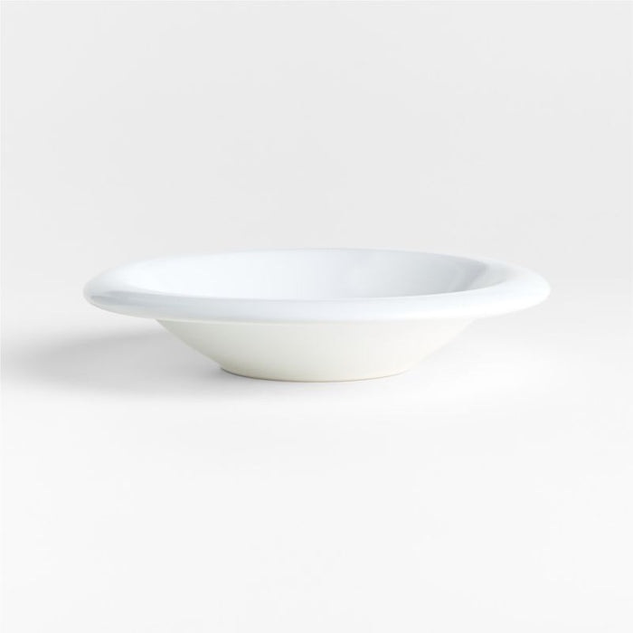 Caesna White Stoneware Low Bowl