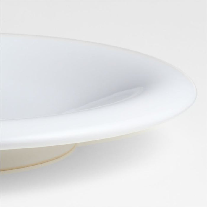 Caesna White Stoneware Salad Plate