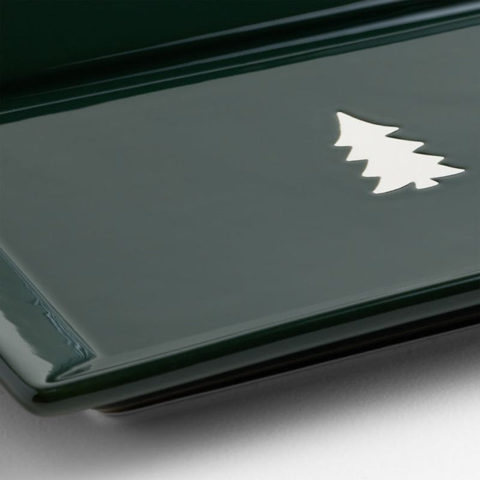 Cambridge Holiday Trees Green Platters, Set of 2