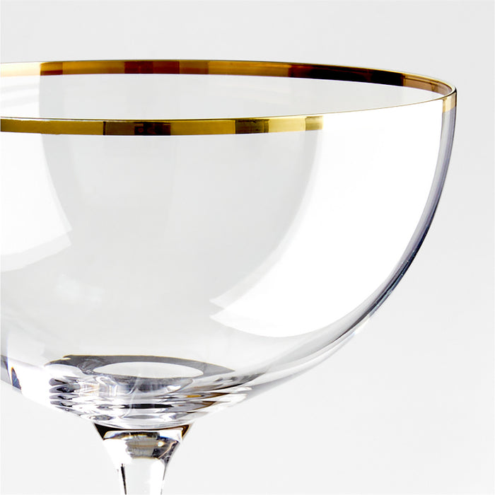 Camille Gold Rim Coupe Glass