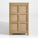 Campagna 76" Rattan and Natural Oak Wood Storage Media Console