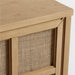 Campagna 76" Rattan and Natural Oak Wood Storage Media Console