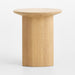 Canberra Carved White Oak 20" Side Table