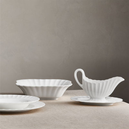 Capella White Bone China Serving Bowl