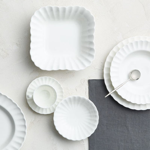 Capella White Bone China Low Bowl