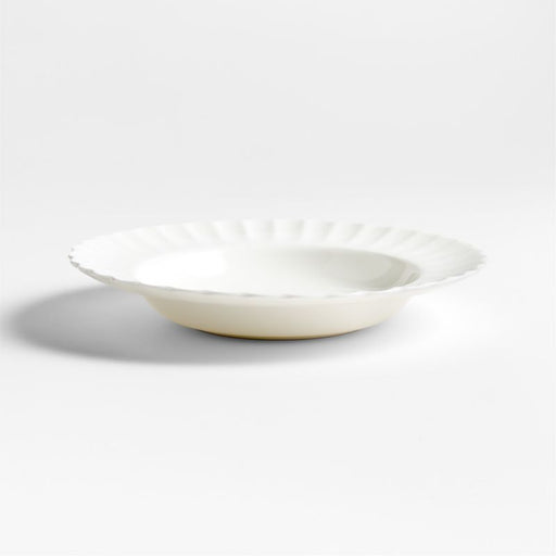 Capella White Bone China Low Bowl