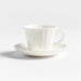 Capella White Bone China Mug with Saucer